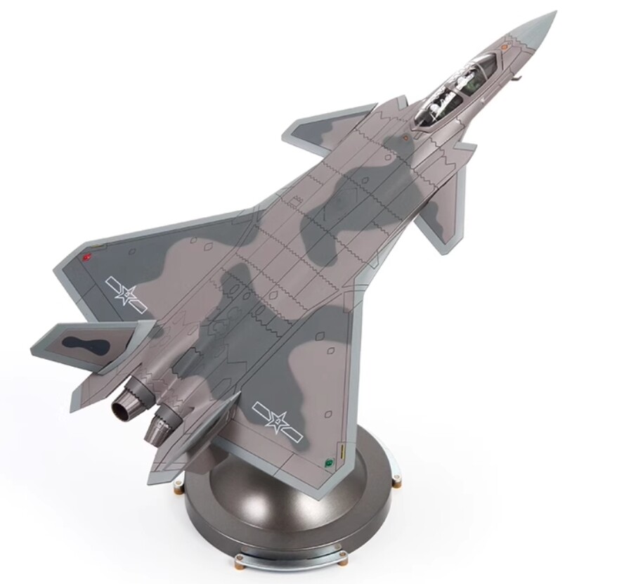 1:72 29CM AVIC J-20S Stealth Fighter Airplane Diecast Military Aircraft Model