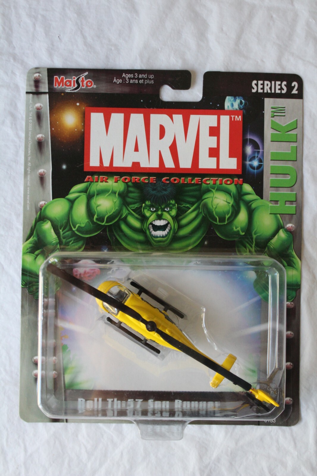 Maisto Marvel Series 2 Incredible Hulk Bell TH-57 Sea Ranger Die Cast Helicopter