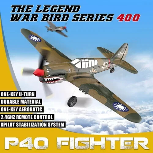US Volantex P40 Fighter RC Airplane 4CH 6Axis Gyro Fixed Wing Remote Plane 2.4G