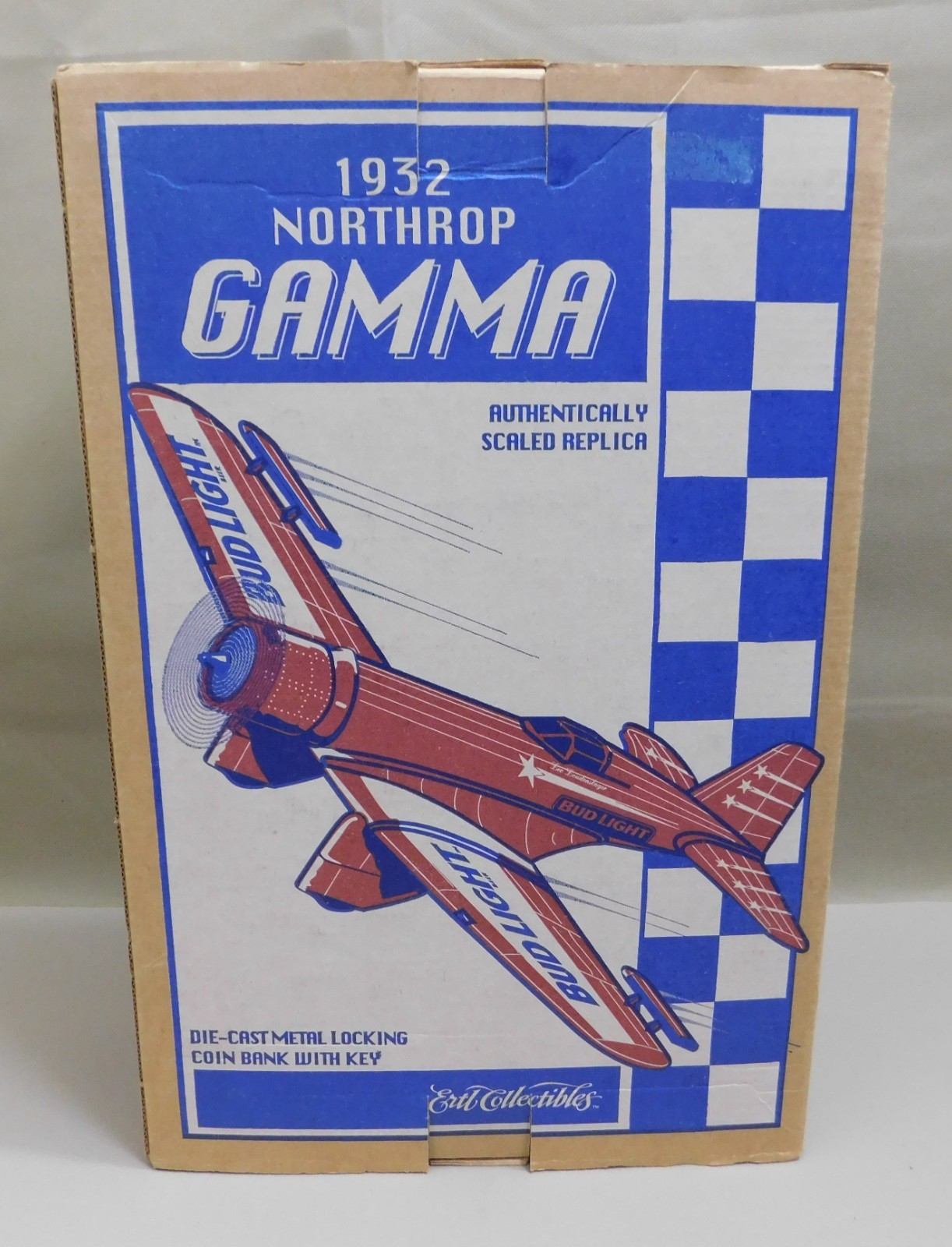1932 Northrop Gamma Bud Light Racing Airplane Die Cast Bank Ertl 1995 F241
