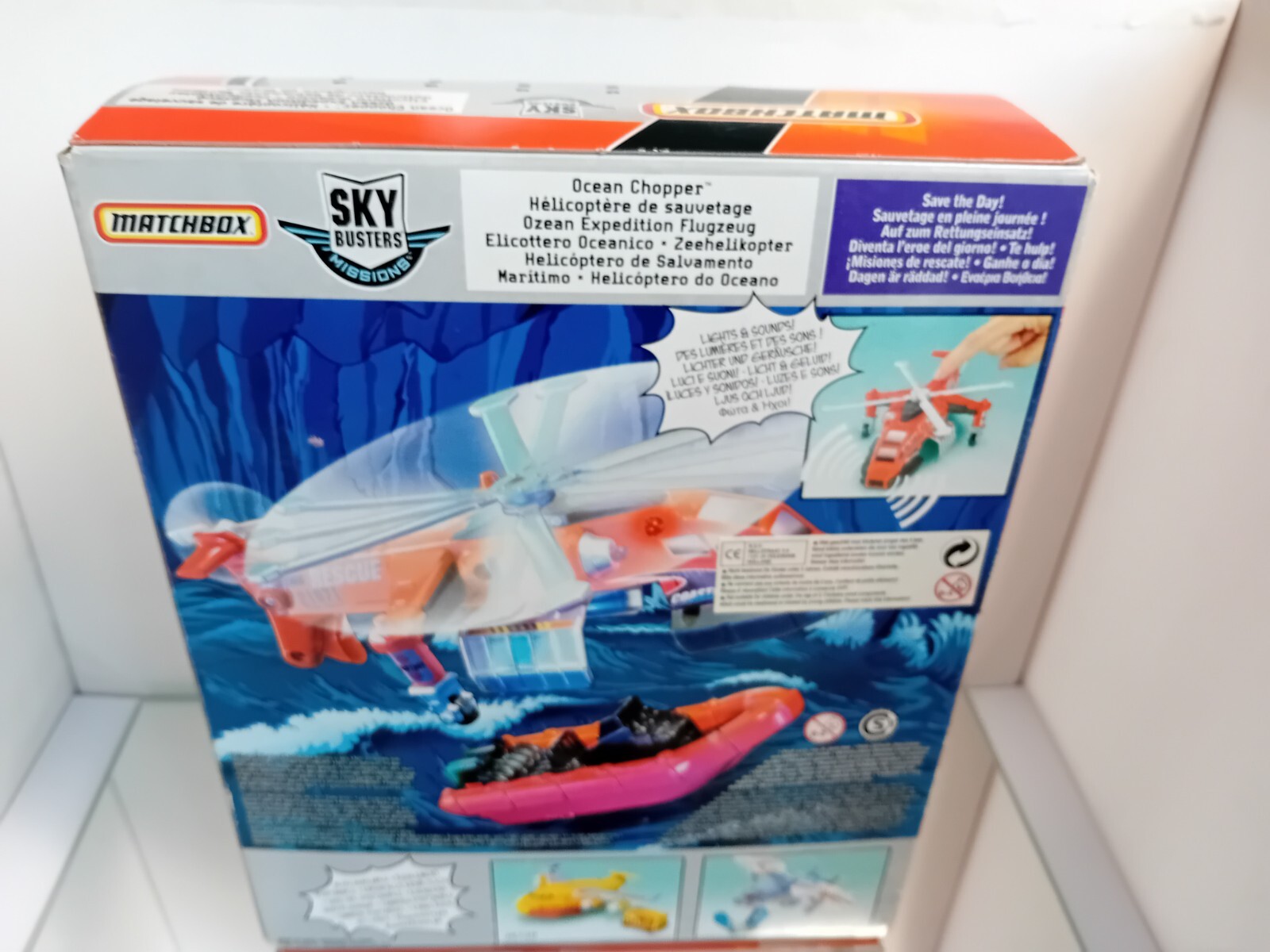 Matchbox Sky Busters Missions Ocean Chopper Helicopter In Box