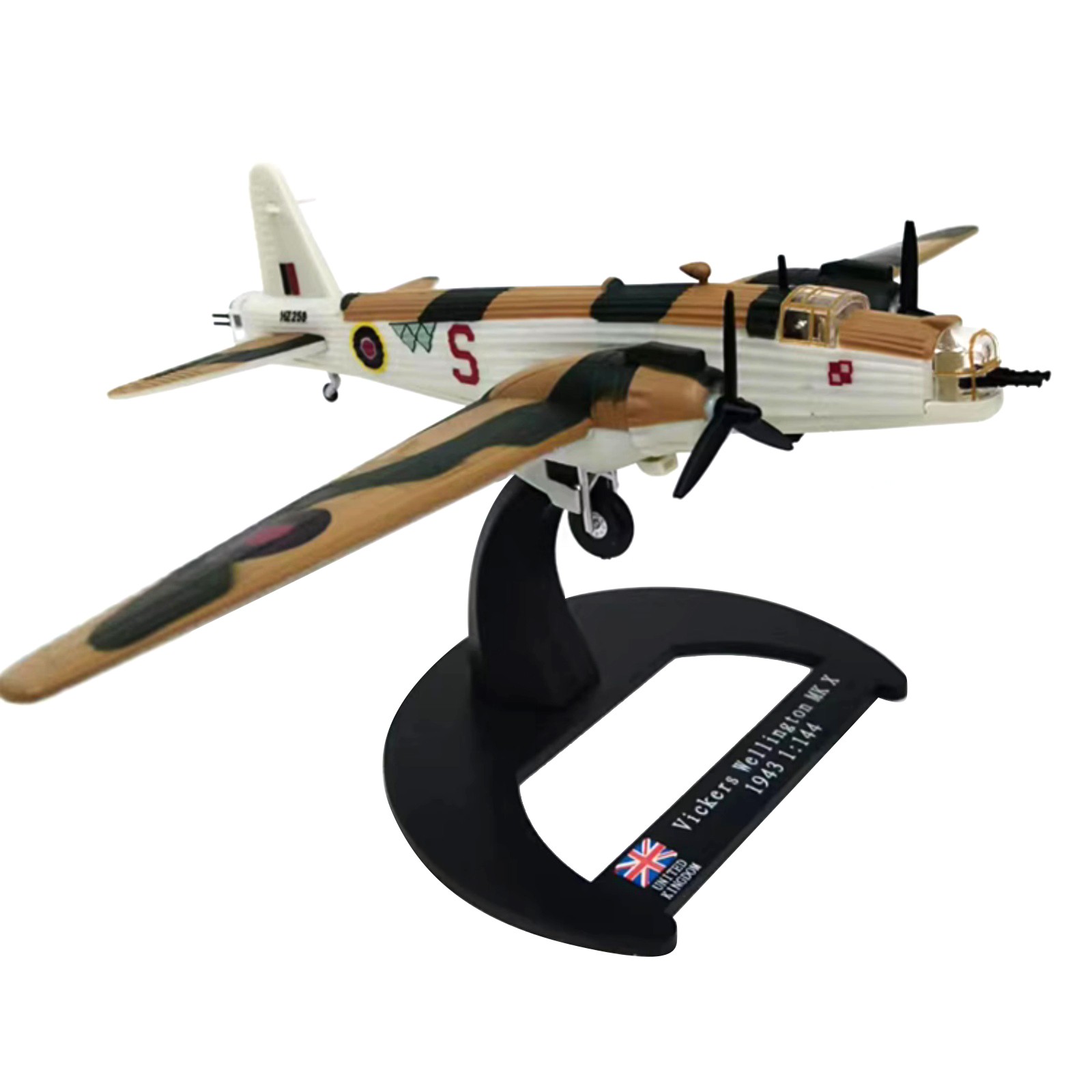 12cm 1/144 WWII UK Vickers Wellington Bomber Model Military Aircraft Decoration