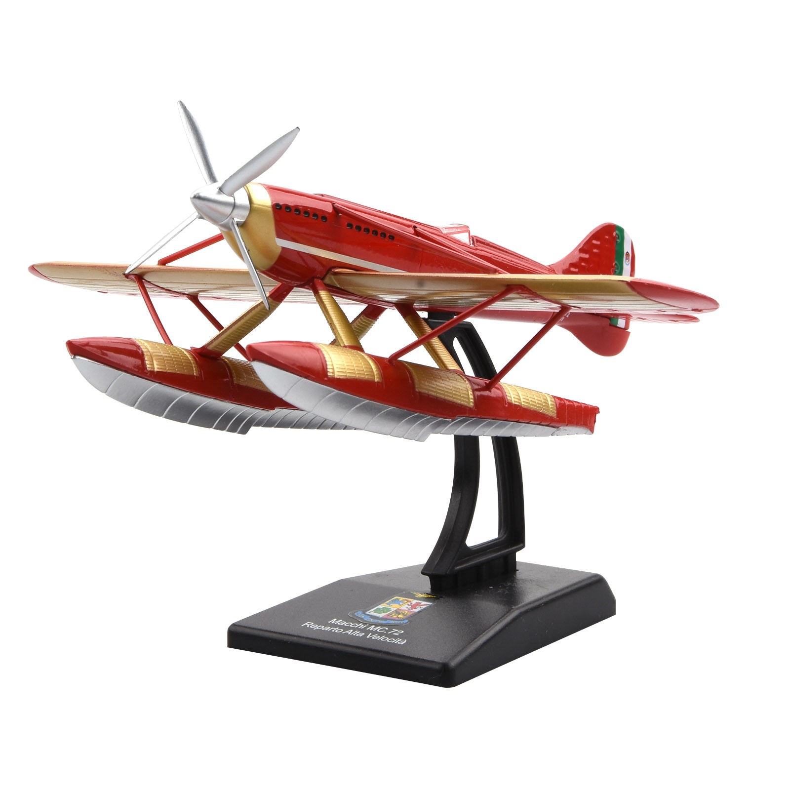 1PCS 12cm Diecast Alloy 1/72 Scale WWI Italy Macchi MC.72 Racing Seaplane Model