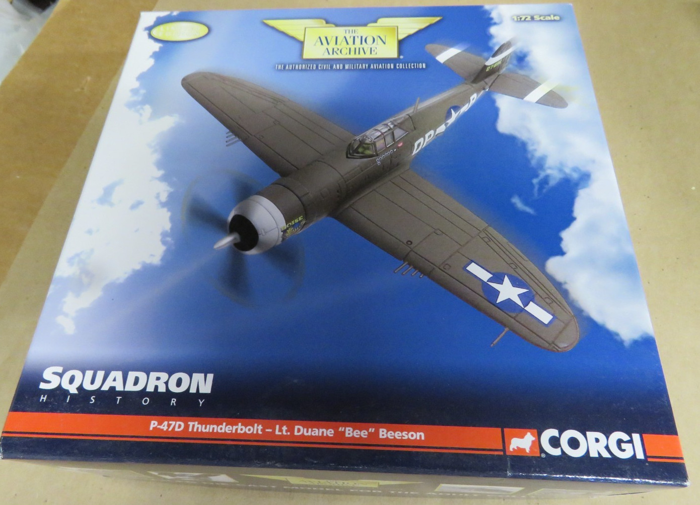 Corgi Diecast Aviation 1:72 P-47D Thunderbolt Duane Beeson Ltd Ed. US33819 – NEW