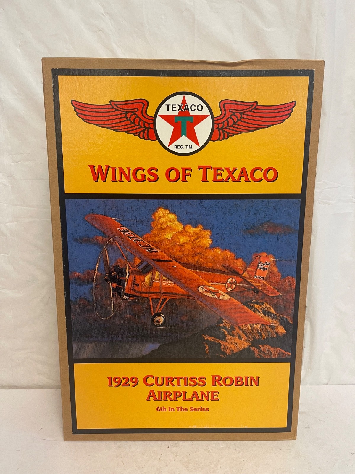 Wings Of Texaco 1929 Curtiss Robin Airplane Aircraft Die-Cast Toy Bank ERTL NEW