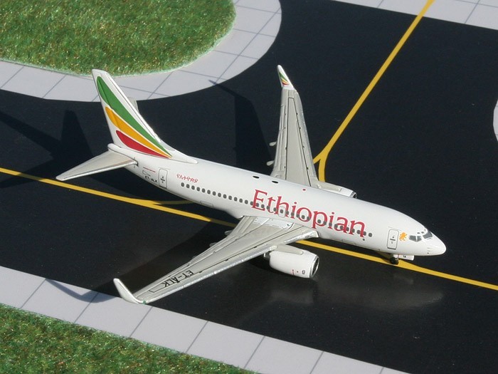 Ethiopian Airlines Boeing 737-700 ET-ALK GeminiJets GJETH597 Scale 1:400 RARE