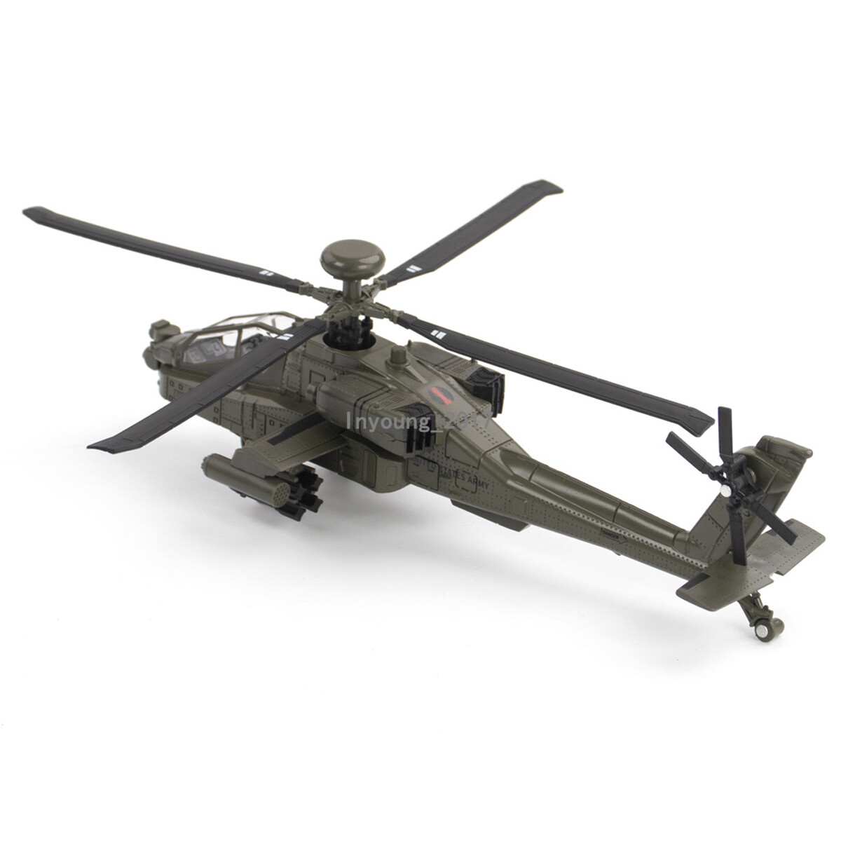Boeing AH-64 Apache Helicopter Model Airplane Diecast Military Helicopter Toy