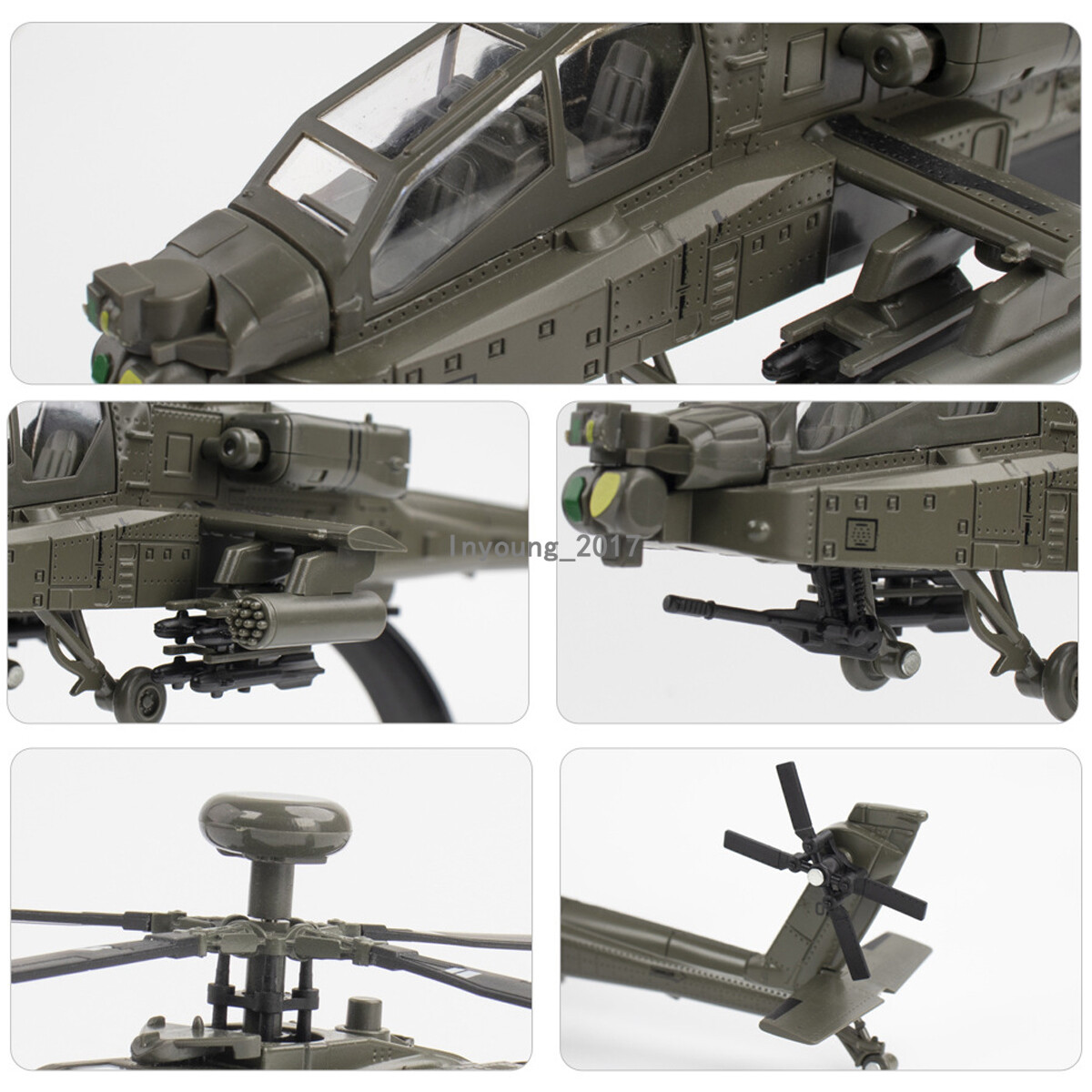 Boeing AH-64 Apache Helicopter Model Airplane Diecast Military Helicopter Toy