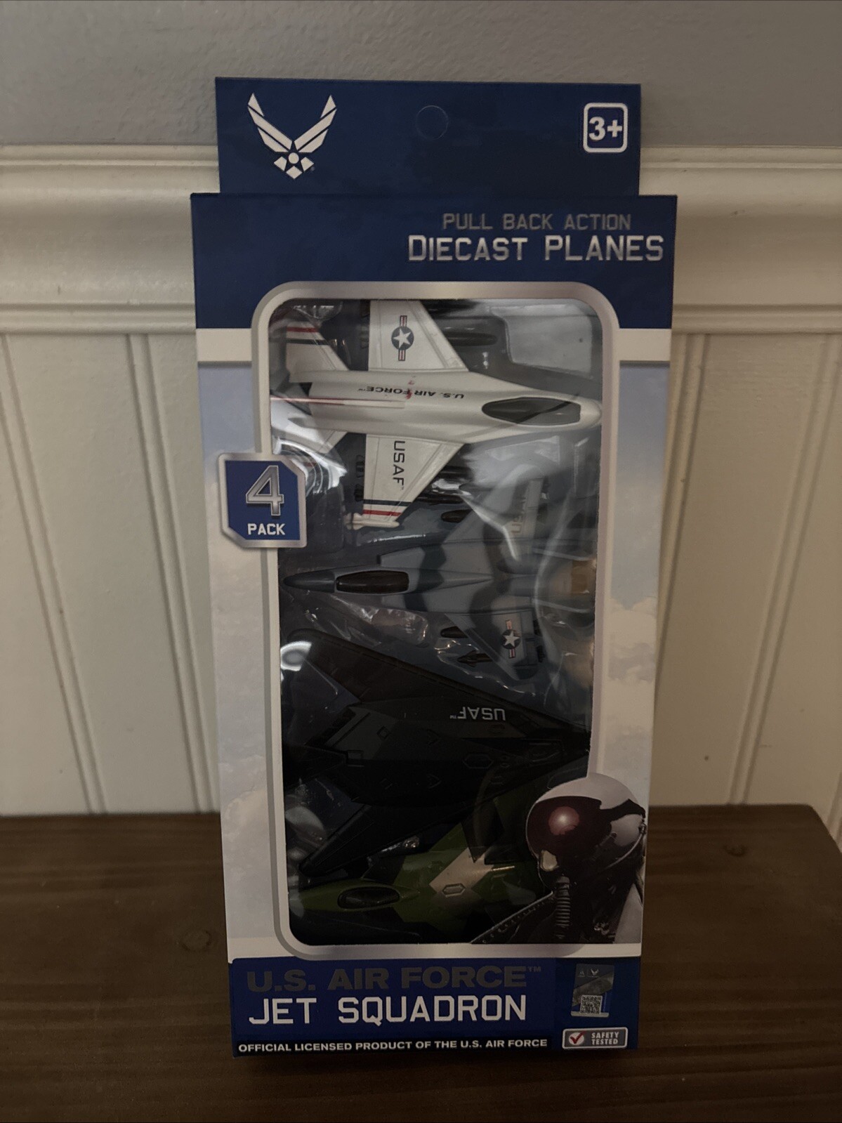 US Air Force Jet Squadron Diecast Jets SET OF 4 (2024) SIZE 4″ EACH~SEALED