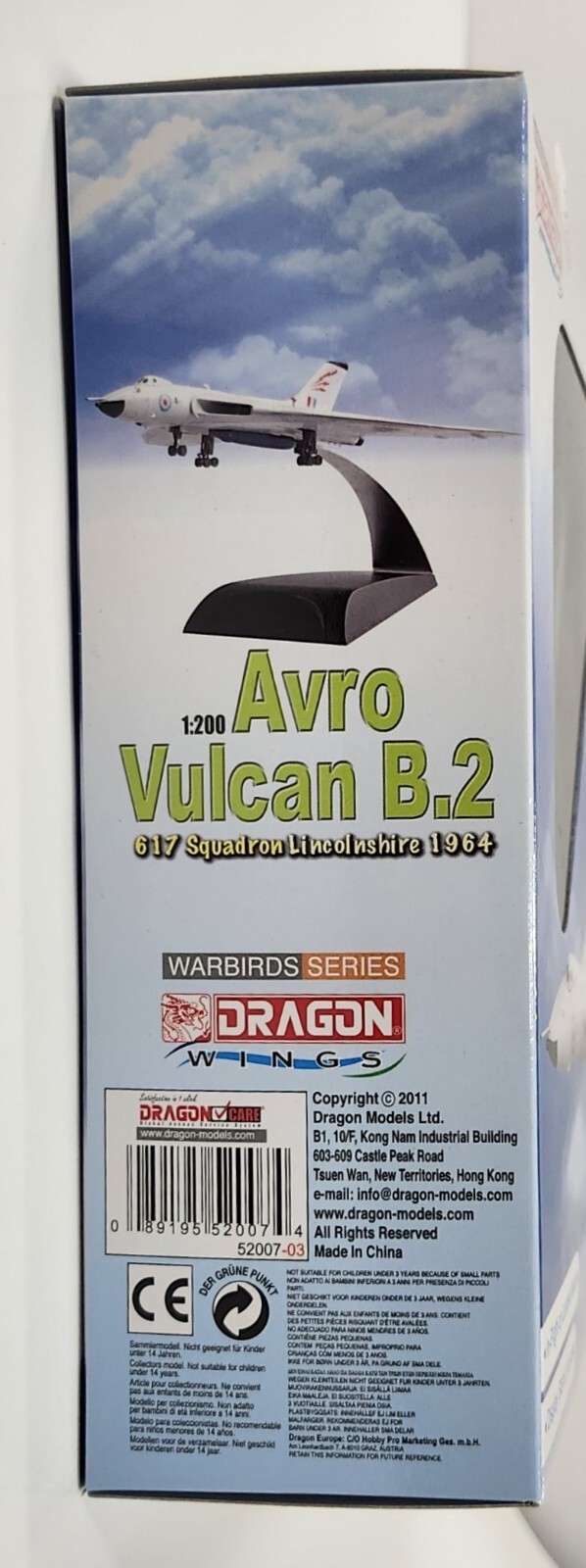 Dragon 1/200 Avro Vulcan B.2 617 Squadron Lincolnshire 1964 *READ*