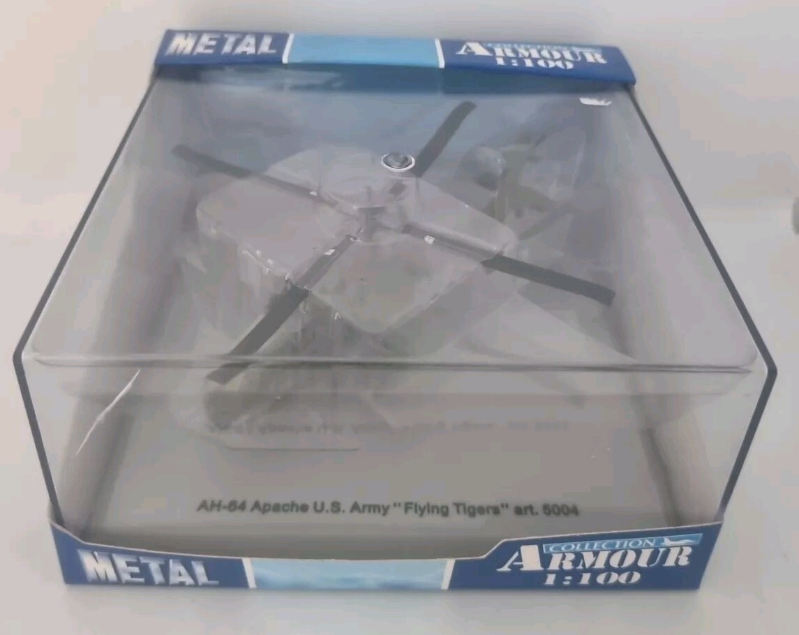 ARMOUR COLLECTION 1:100 5004 AH-64 APACHE U.S ARMY “FLYING TIGERS” DIECAST MODEL