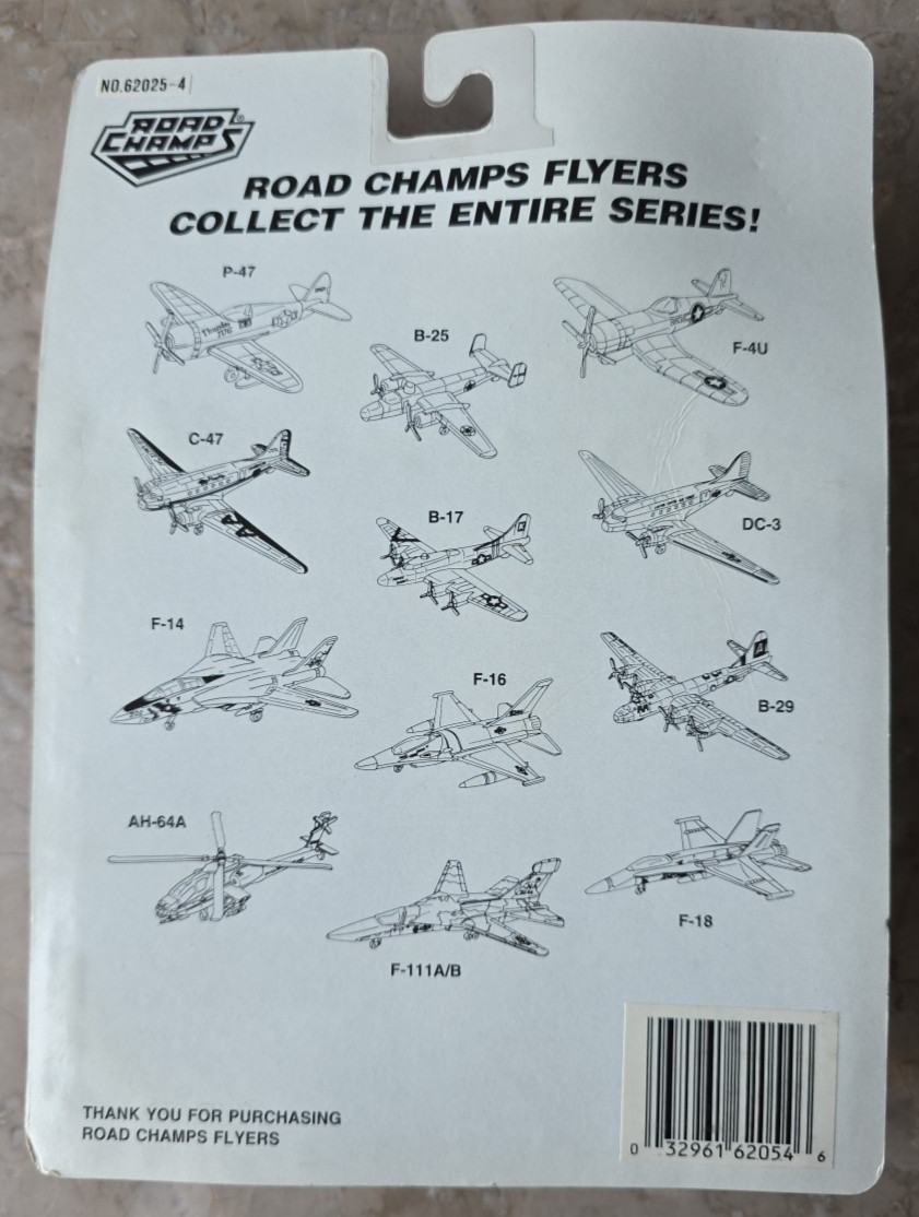 Vintage New 1996 Road Champs Flyers Diecast DC-3 Alaska Airlines 62025-4 NIP