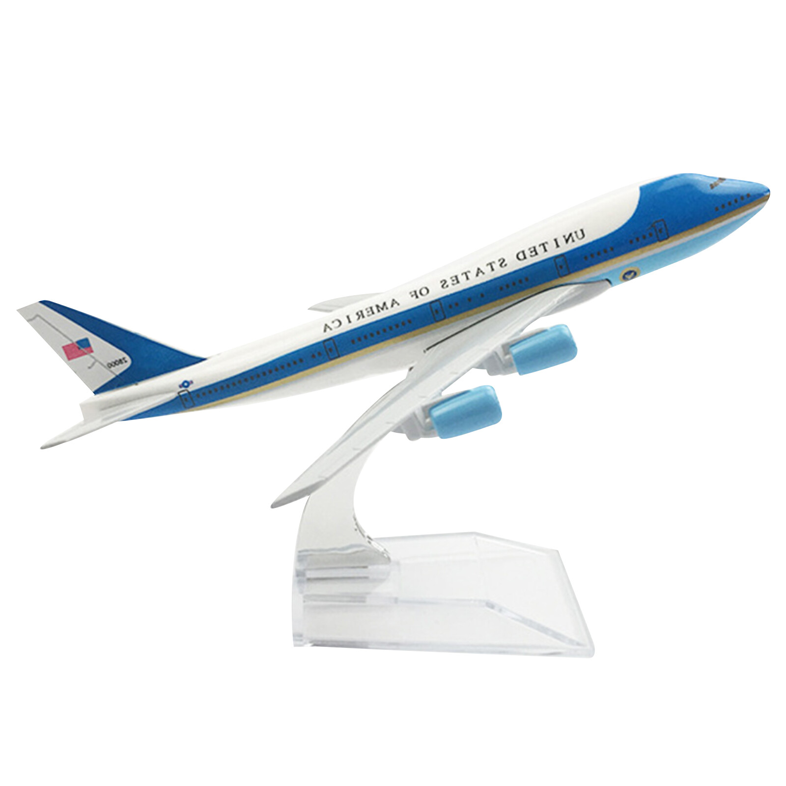 Air Force One Airplane Aircraft Plane Model With Display Stand For Boeing 747