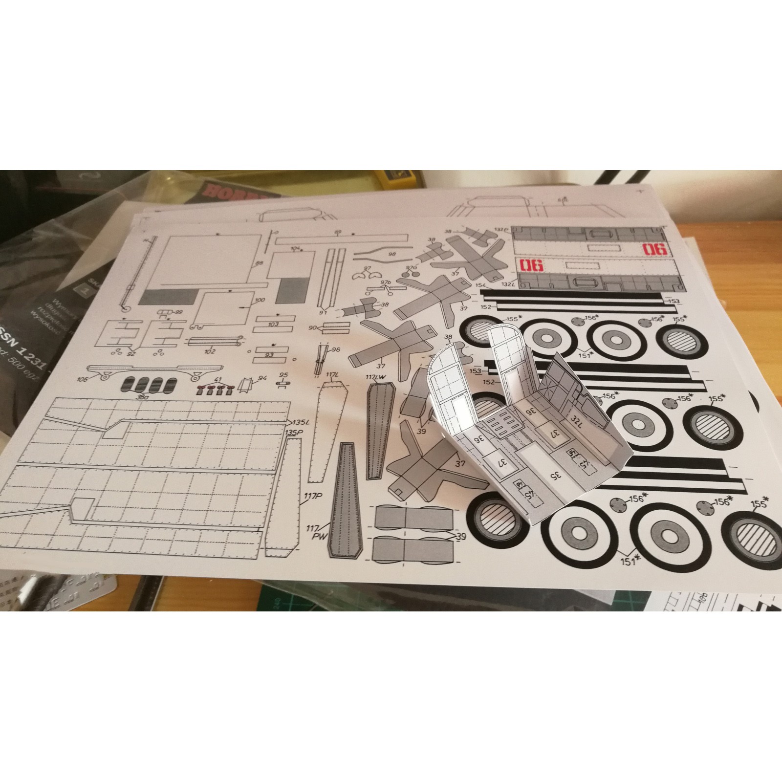 1:72 Unassembled Tupolev Tu-160 Jack Bomber Aircraft Paper Model Military Plane