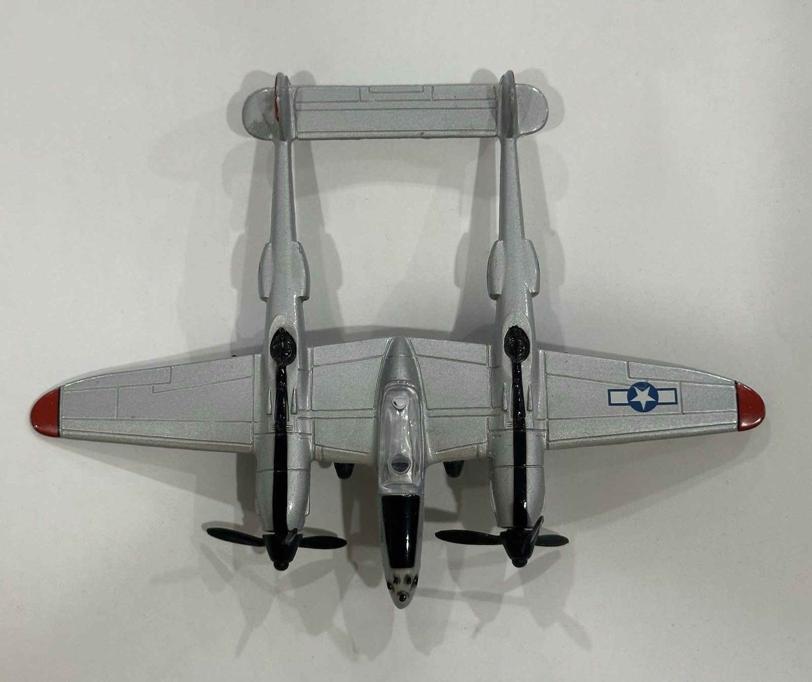 Lockheed P-38 Lightning Airplane Die Cast A254 TMLM U.S. Army Replica