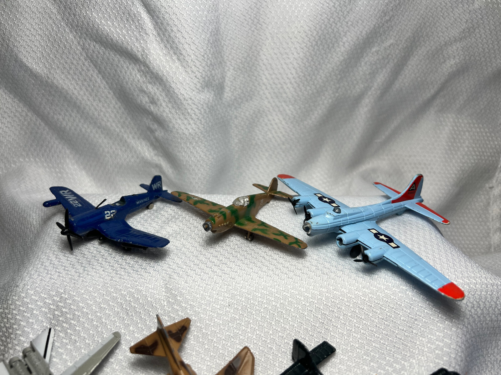 Vtg Mixed Brand Lot Of Diecast Toy Military Airplane Jets Airforce Navy Marines