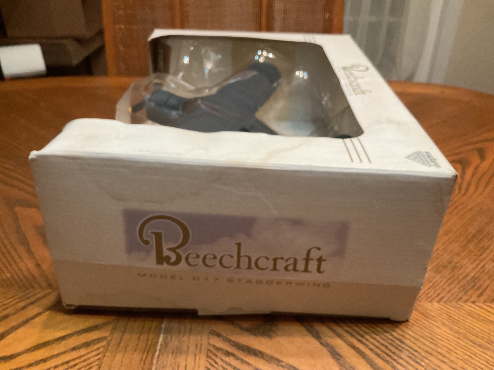 Beechcraft Air Plane Model D17 Staggerwing Die Cast Metal Bank B1