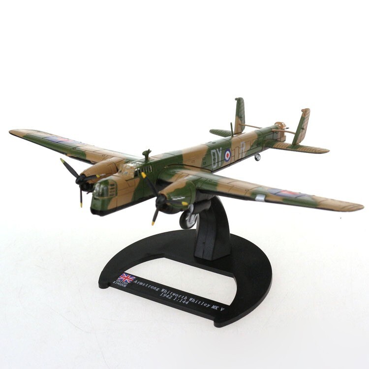 1:144 Scale Alloy Diecast Military Model Armstrong Whitworth Whitley MK V Bomber