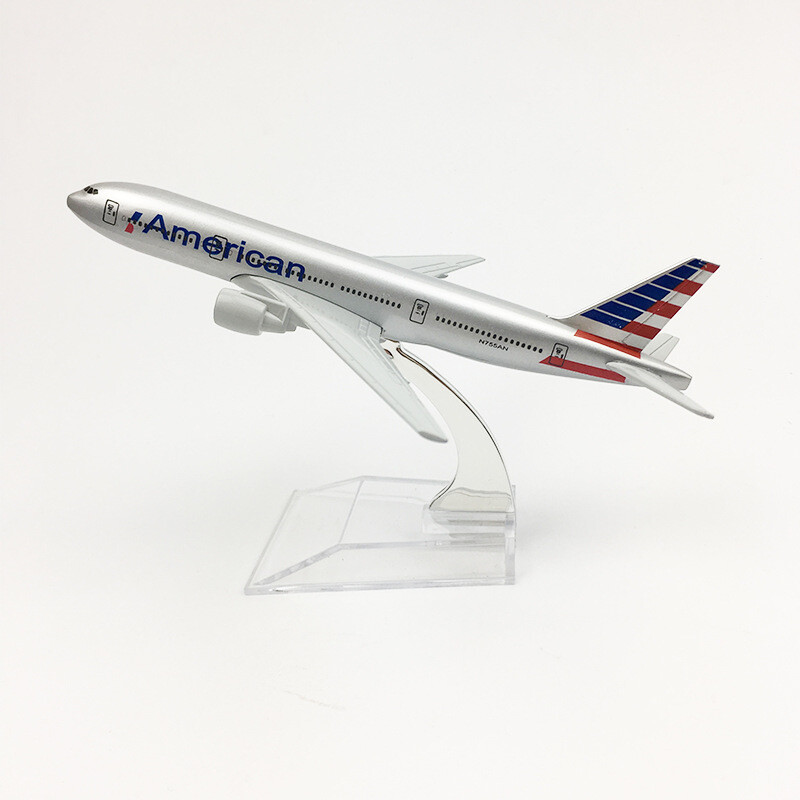 1:400 Alloy American B777 Airplane Model Diecast Planes Aviation Collection
