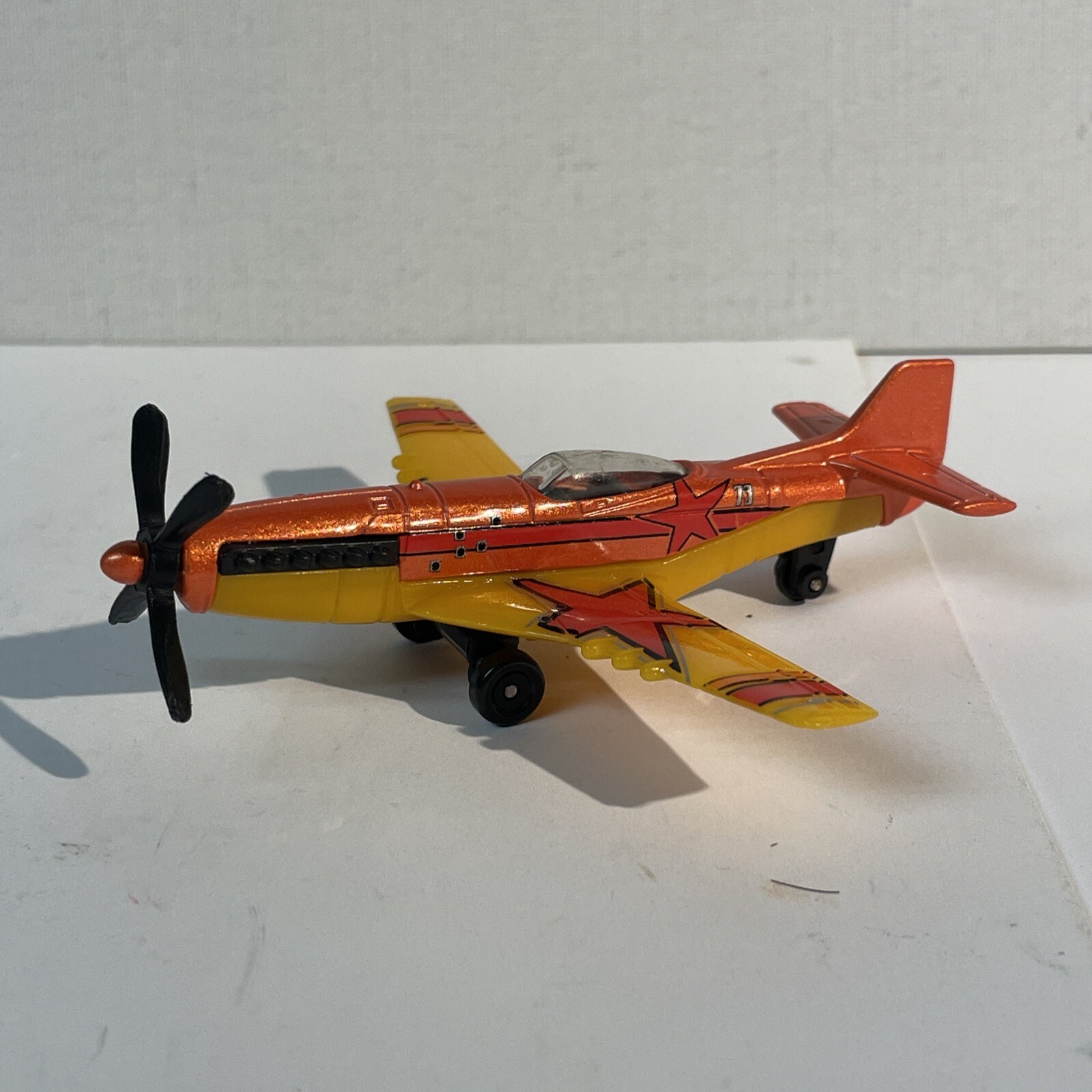 2007 Mattel Matchbox Stunt Plane Orange Yellow 73 TB2 Diecast Airplane Thailand