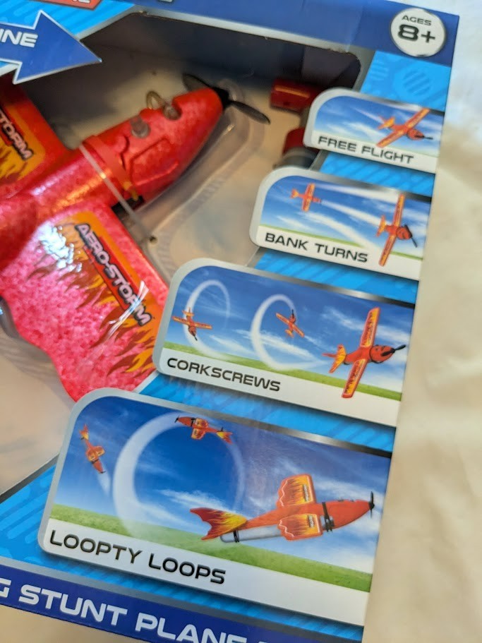 Top Secret Toys Aero Storm Aerobatic Toy Stunt Plane Red Air Powered