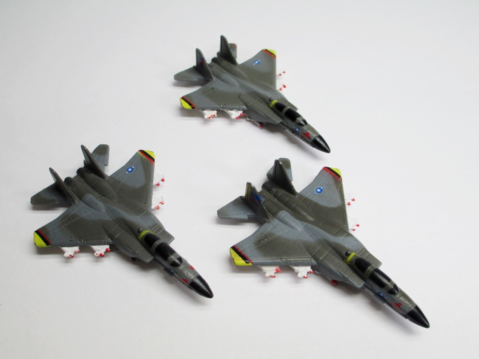 Micro Machines Military Aircraft F-15 Eagle Fighter Jets USAF Planes Lot