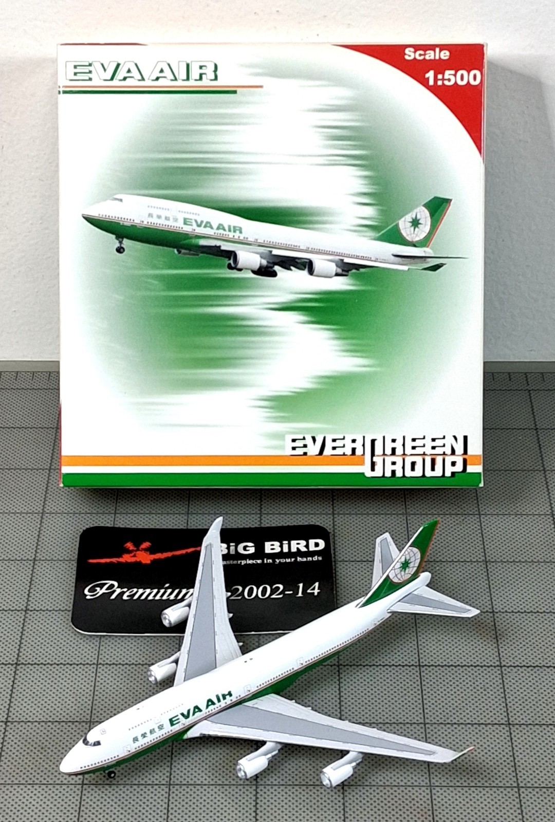Big Bird 1:500 EVA AIR Boeing 747-400 B-16402 READ!