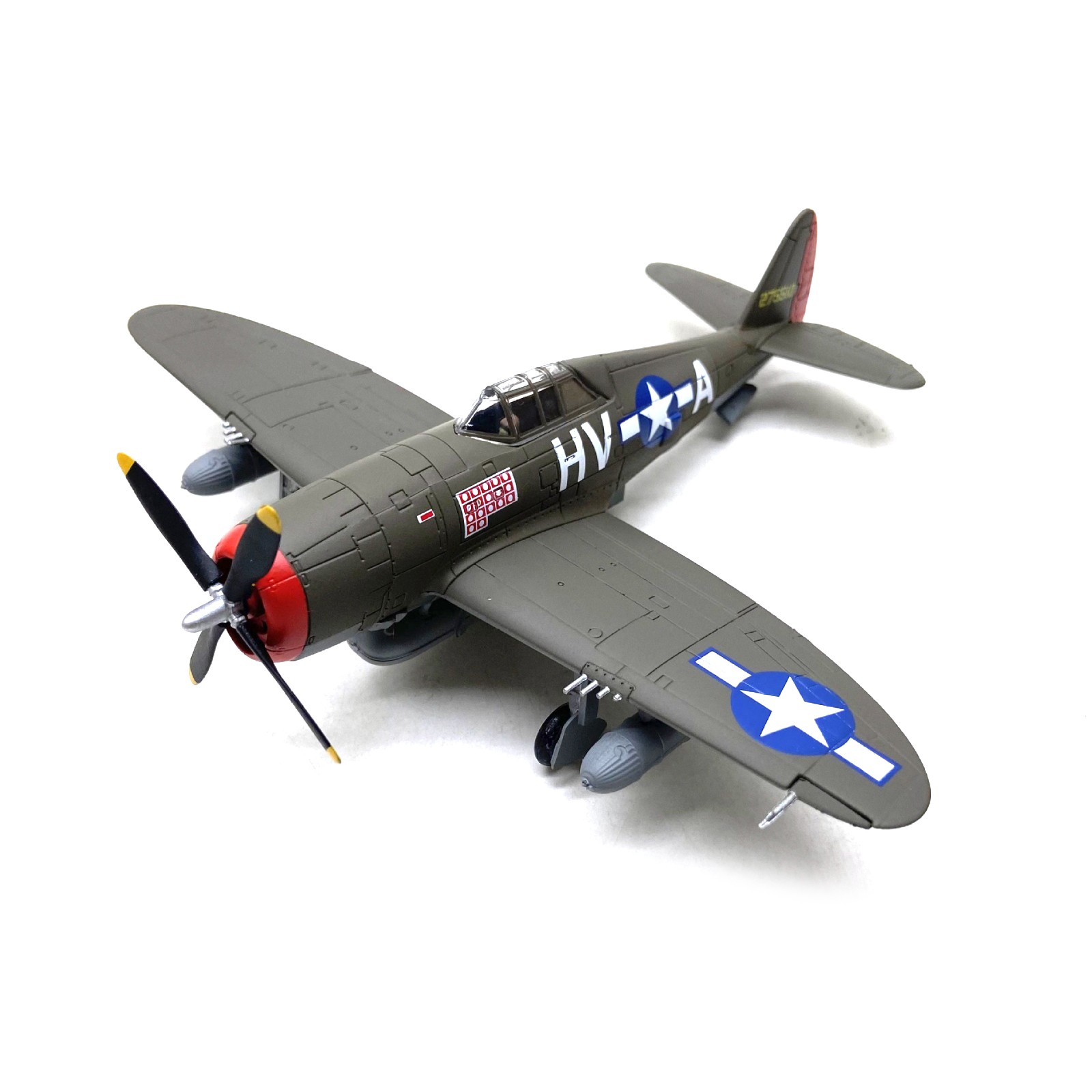 1:72 Republic P-47 Thunderbolt Model Authentic WWII US Aircraft w/ Display Stand