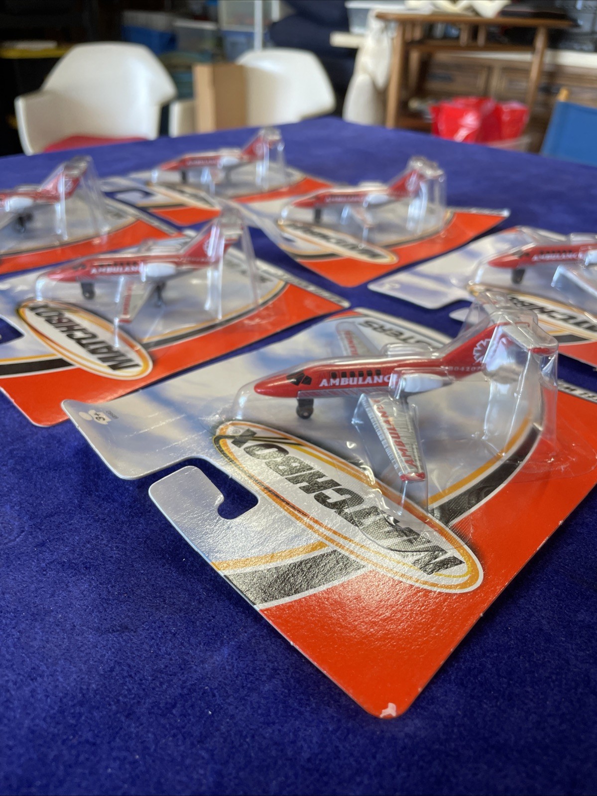(6) Matchbox SKY BUSTERS “CESSNA CITATION” Red & Silver Ambulances