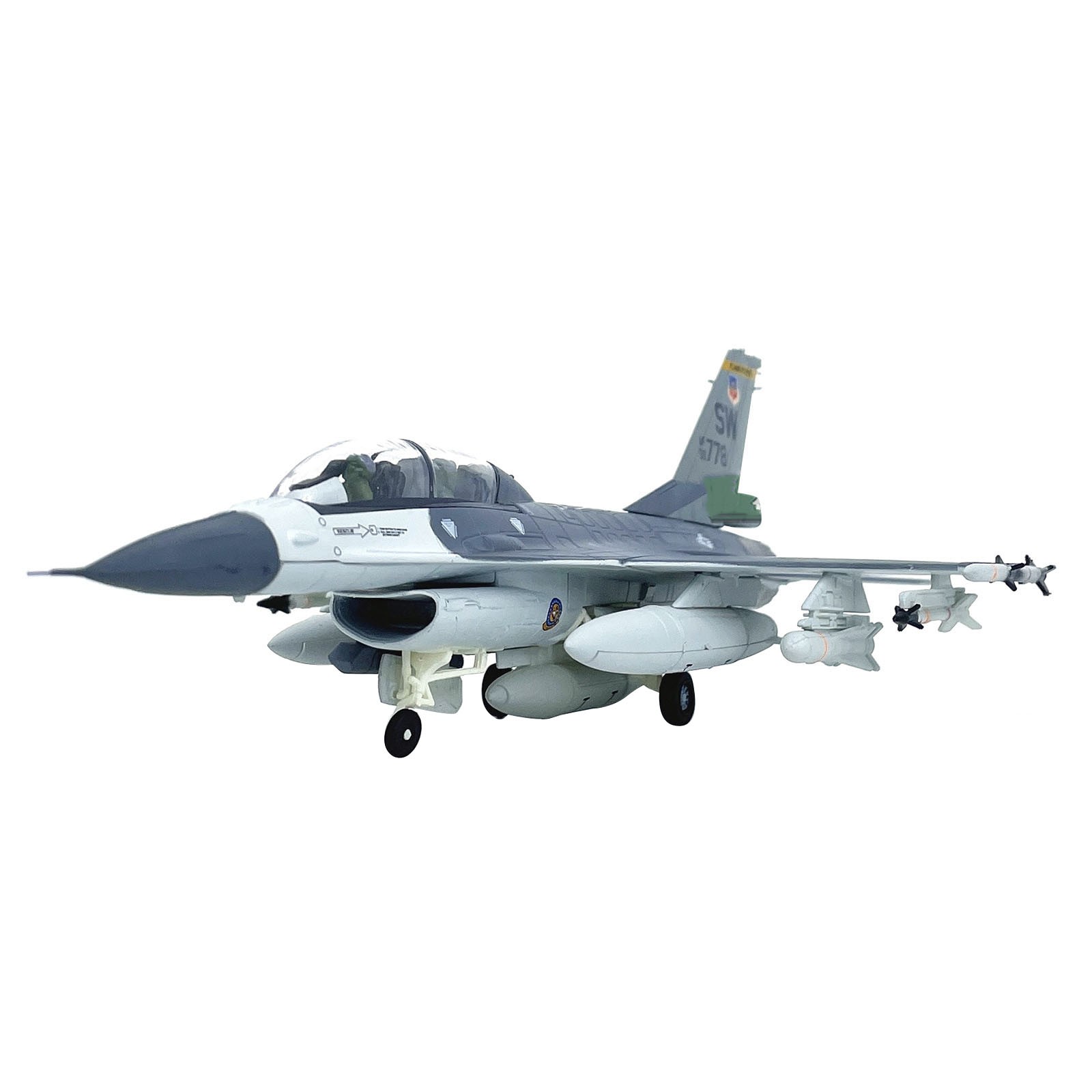 F-16D Fighter Jet Aircraft Model 1/72 Scale For US Air Force Alloy Diecast 21cm