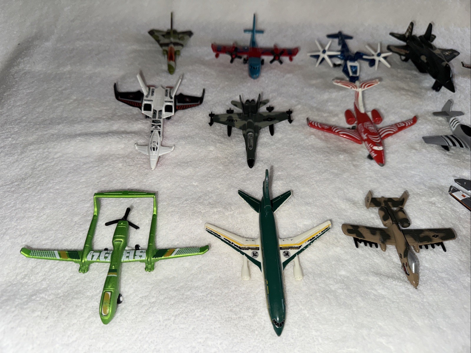 Military Diecast Metal Aircraft Lot Of Mixed Jets Matchbox Hot Wheels Ect