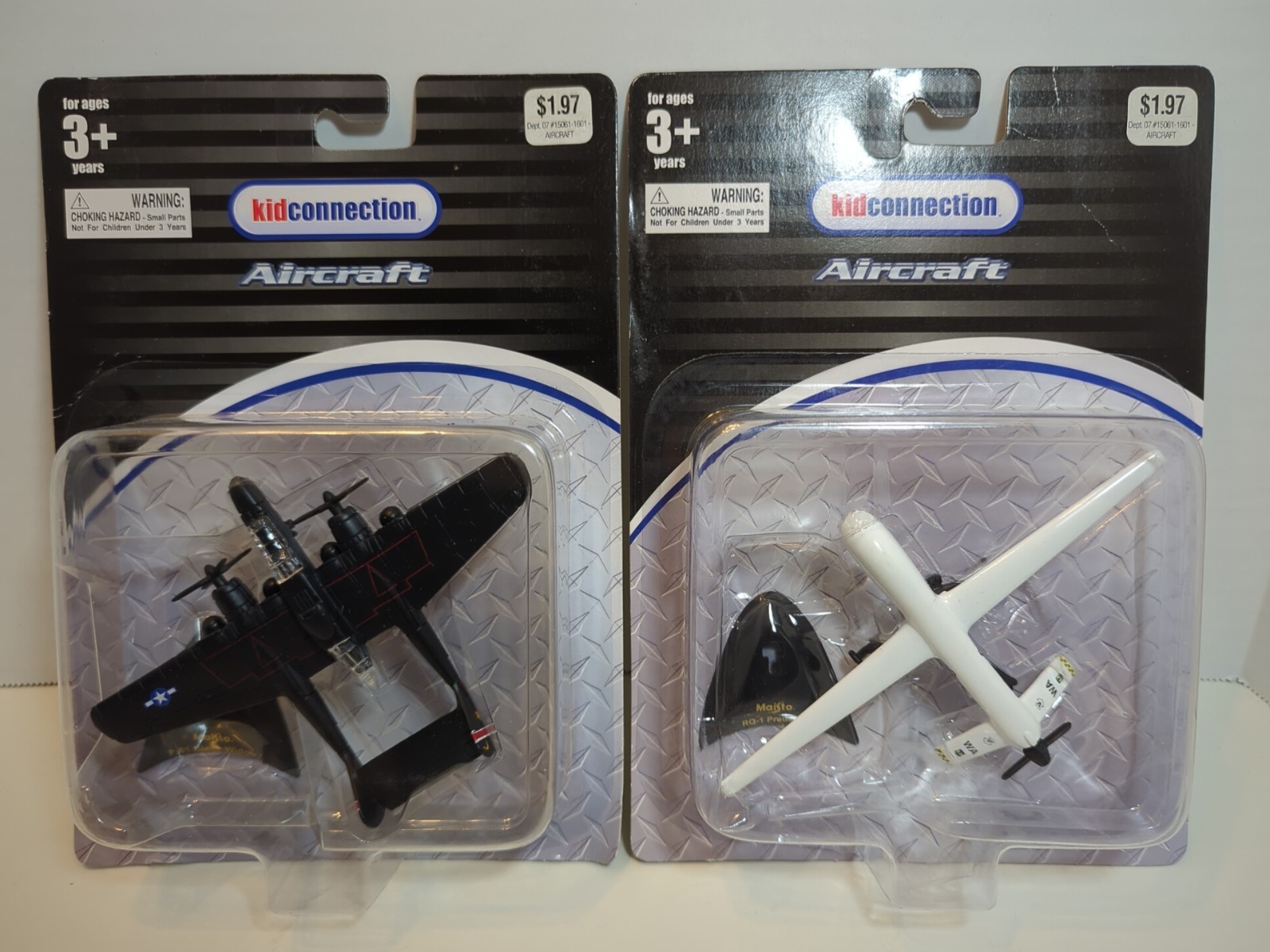 MAISTO RQ-1 Predator P-61 Black Widow US Air Force Kid Connection 2ea MOC