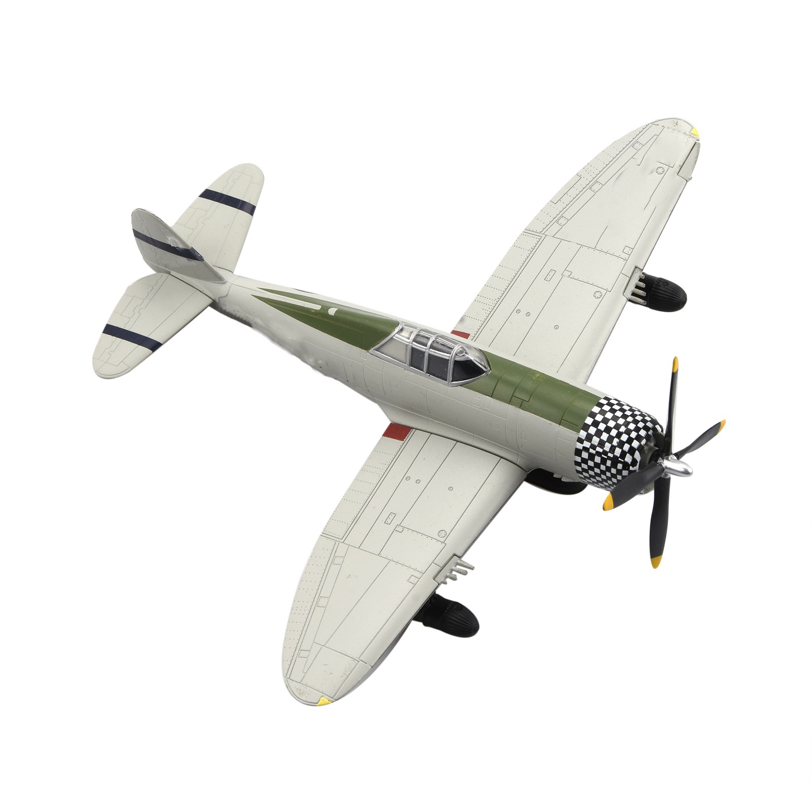 1:72 Diecast Republic P-47D Thunderbolt Model With Stand WWII USAAF Fighter