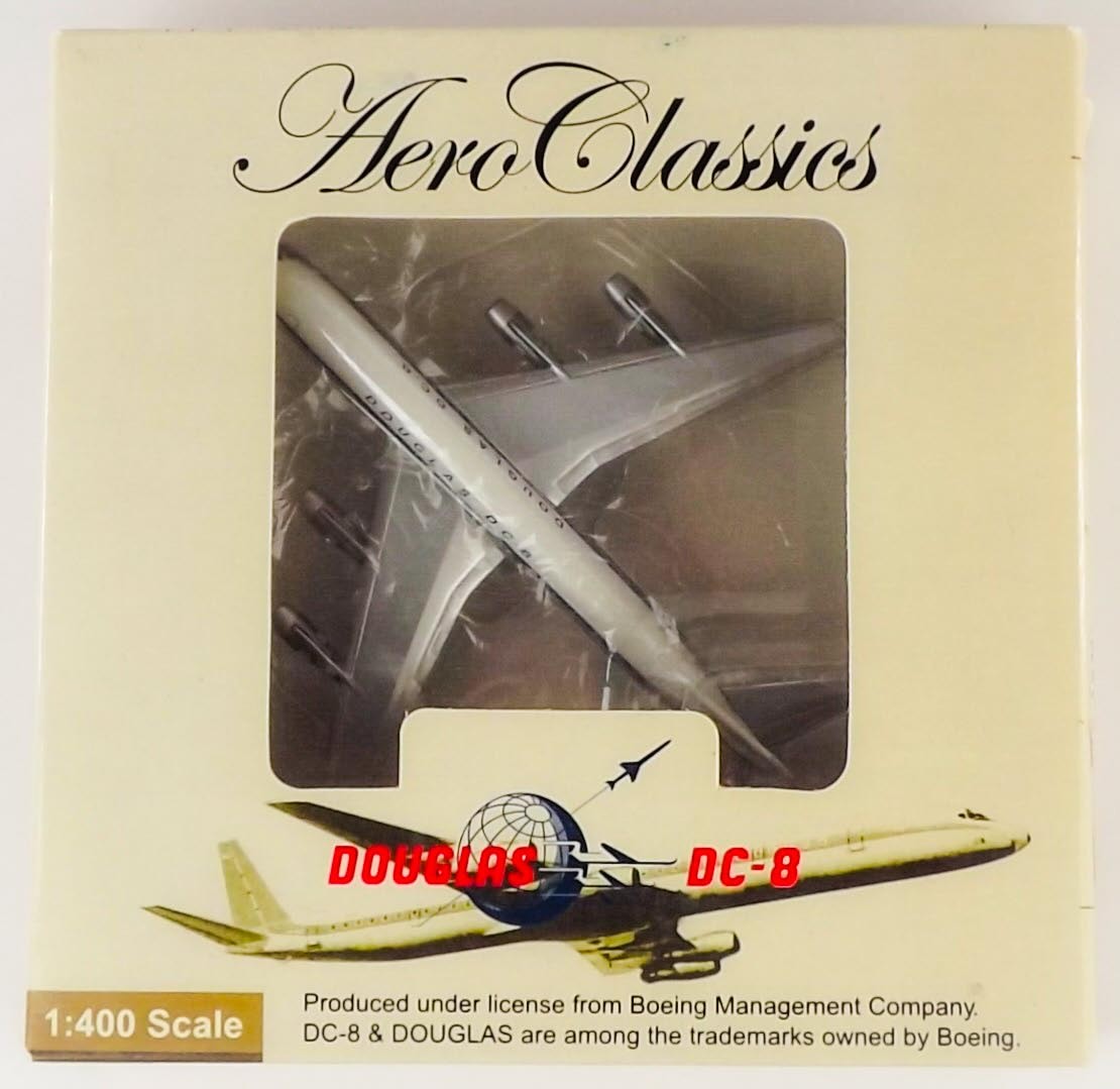 AeroClassics Douglas DC‑8‑50 Pacific Pacer ‘N9608Z’ 1/400 Scale Diecast Model