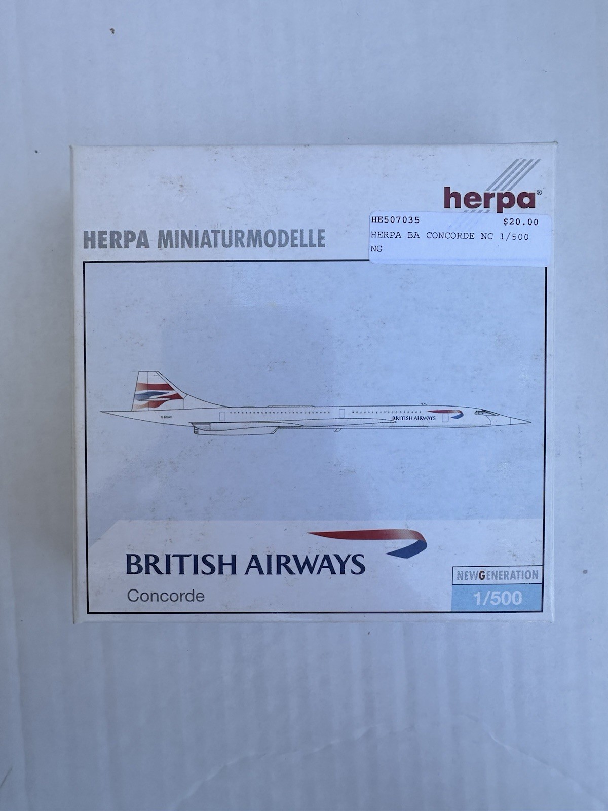 Herpa British Airways Concorde 507035 ~ 1/500 Scale