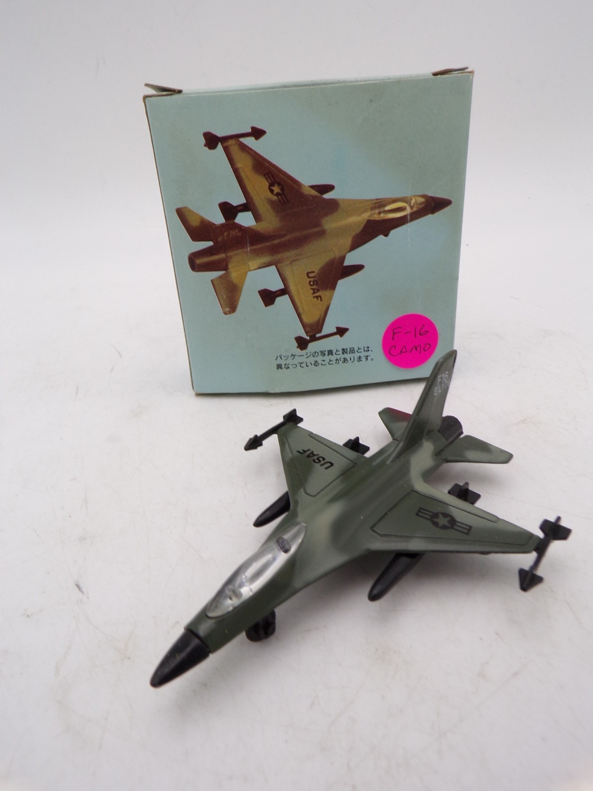90’s Super Dyna Flites Diecast F-16 Fighting Falcon Hot Wings Camo MIB