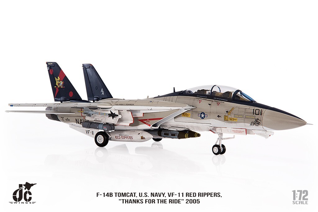 F-14B Tomcat USN VF-11 Red Rippers, Last F-14 Cruise, JC Wings JCW-72-F14-010