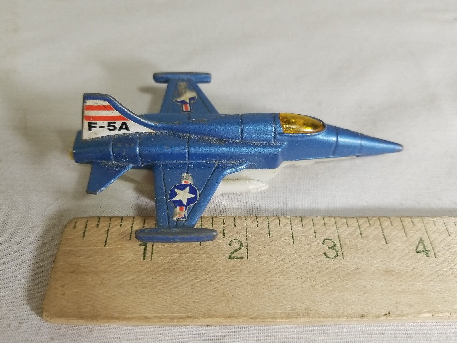 Vintage Die-Cast Jet Airplane Pull Back F-5A Freedom Made In Hong Kong
