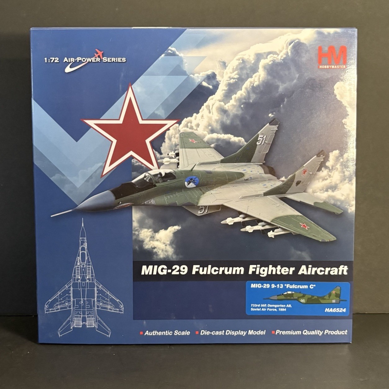 Hobby Master 1:72 Soviet MIG-29 9-13 “Fulcrum C” 733rd IAP Damgarten AB HA6524