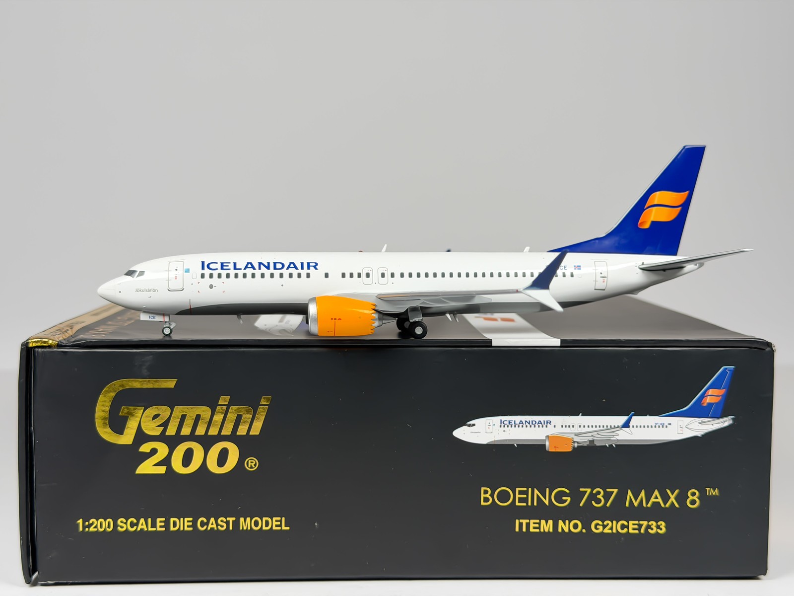 Icelandair Boeing 737 MAX 8 1:200 Gemini Jets TF-ICE (G2ICE733)