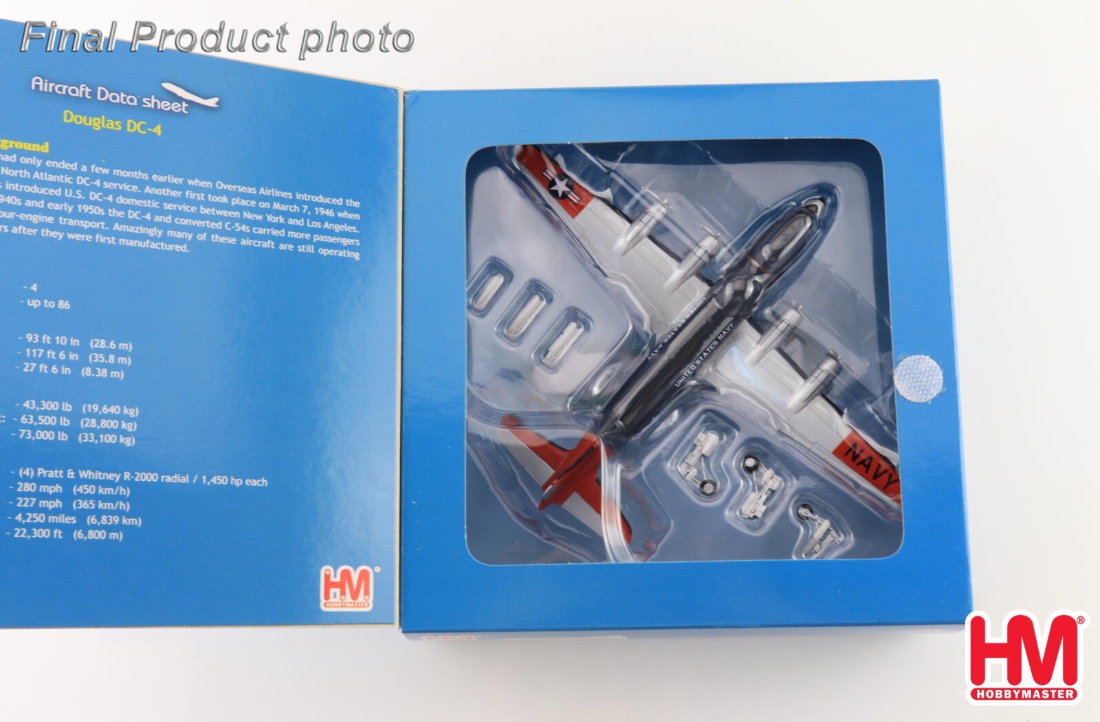 Douglas R5D-3 – US Navy Diecast 1:200 Scale Model – Hobby Master HL2026