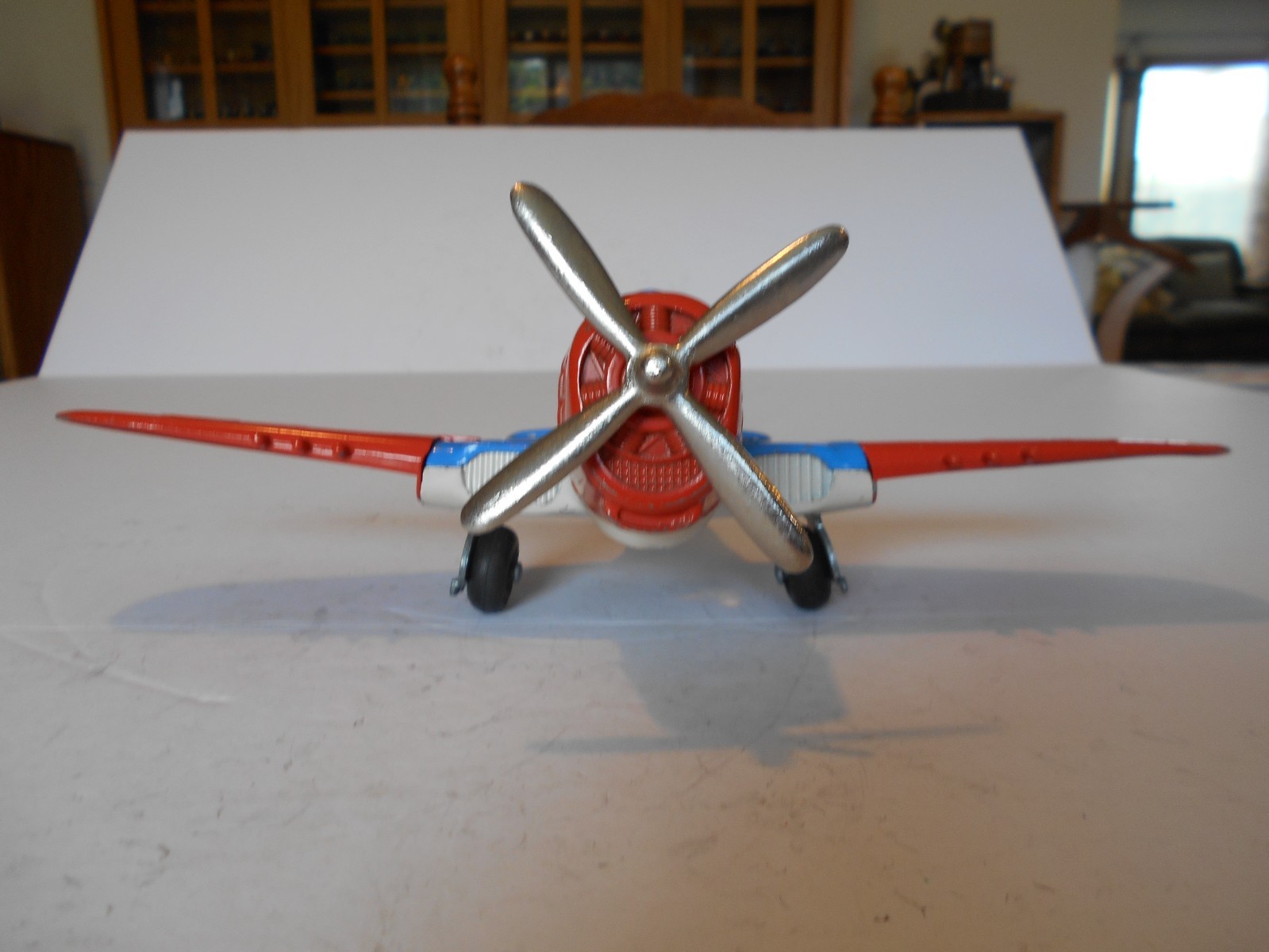 Vintage 1960s Hubley Kiddie Toy 1:12 American Eagle Airplane (P-47 Thunderbolt)