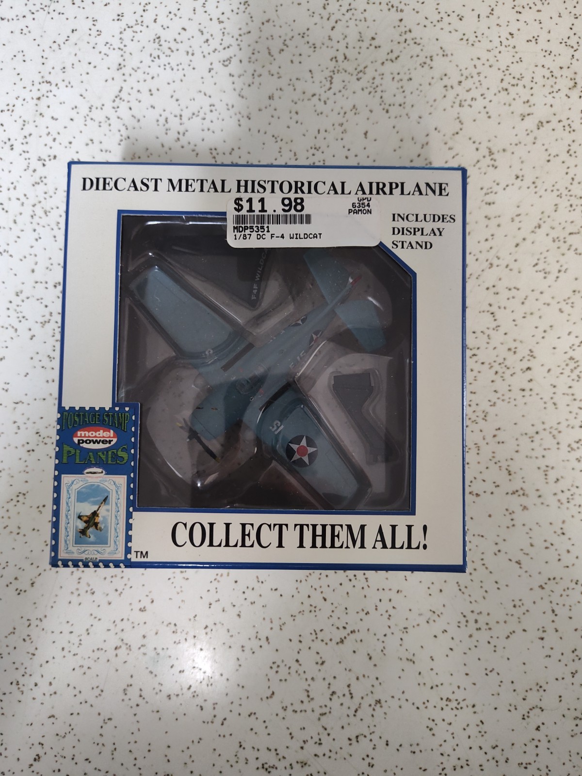 Postage Stamp Planes ModelPower #5351 F 4 F Wildcat Airplane Open Box