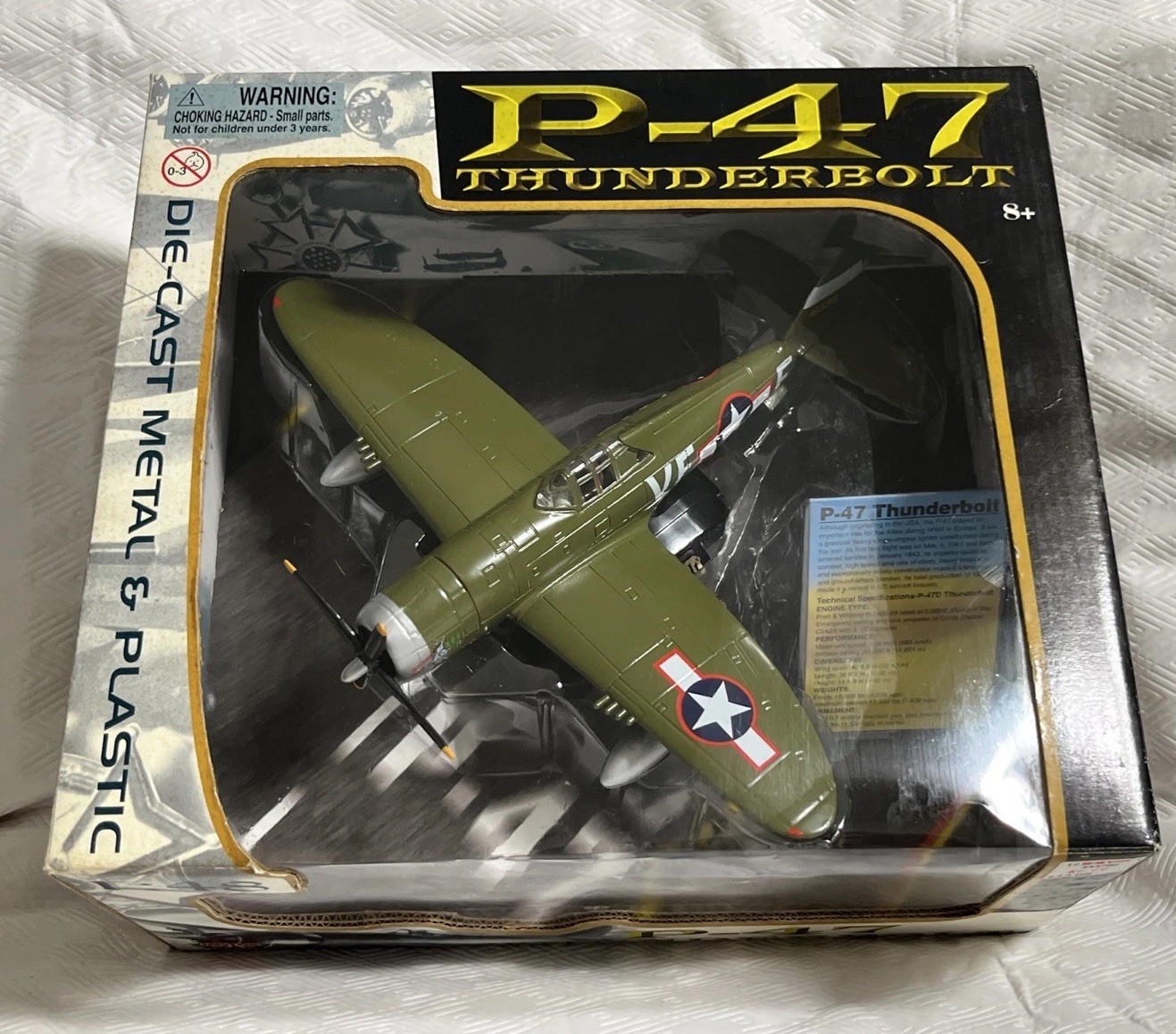 Motor Max Die-Cast & Plastic P-47 Thunderbolt World War II 1:48 ARIZONA PETE NIB
