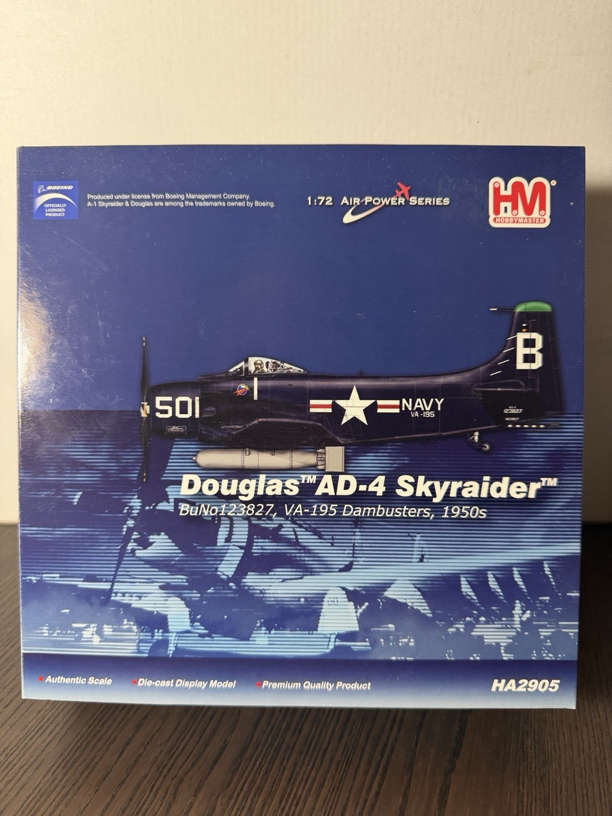 HobbyMaster 1/72 Douglas AD-4 Skyraider VA-195 Dambusters 1951 – NIB Rare Model