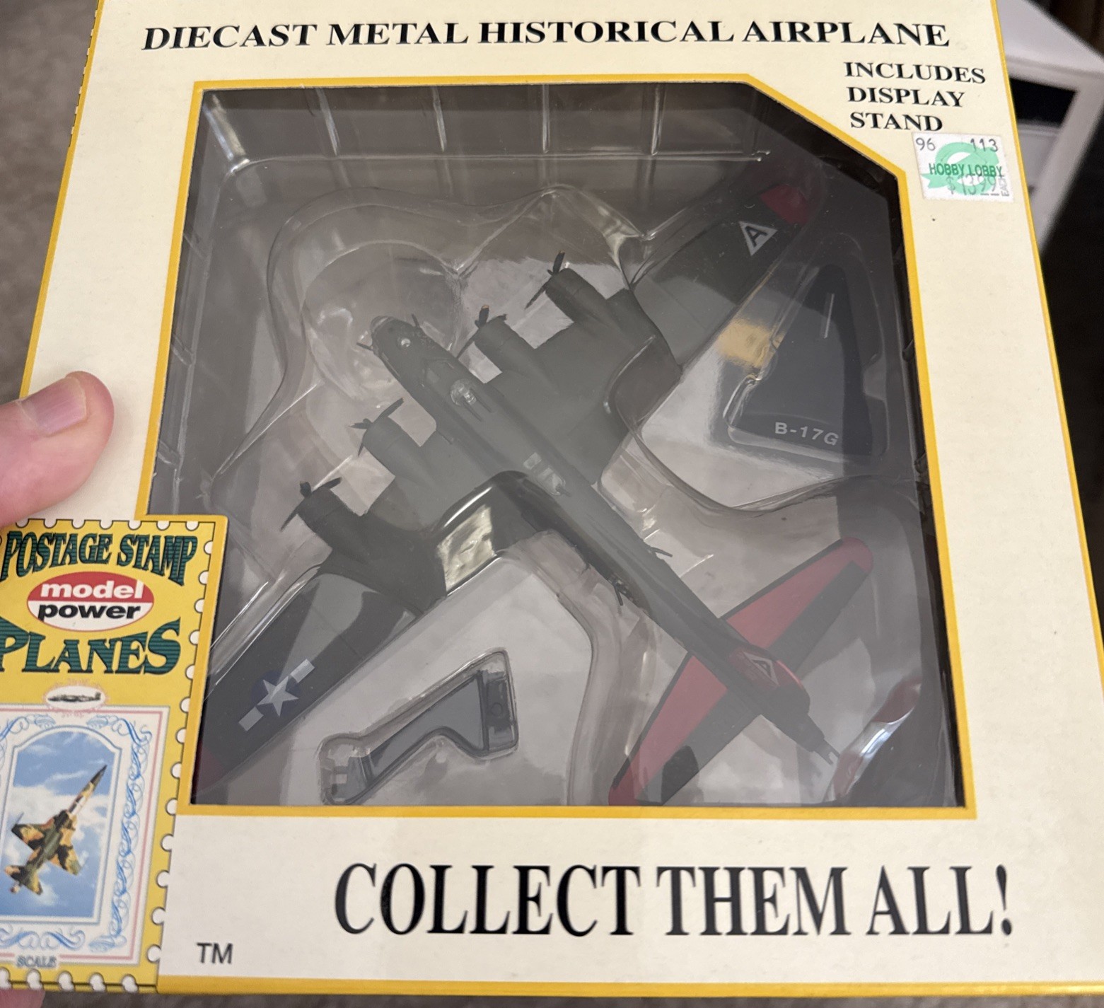 Postage Stamp Planes No. 5402 B-17G CHOW HOUND Diecast w/Stand 1/100Scale NIB
