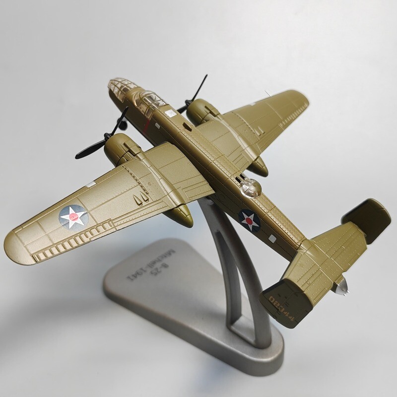 1:144 Scale Alloy Diecast Military Model B-25 Mitchell Bomber Fighter Aircraft