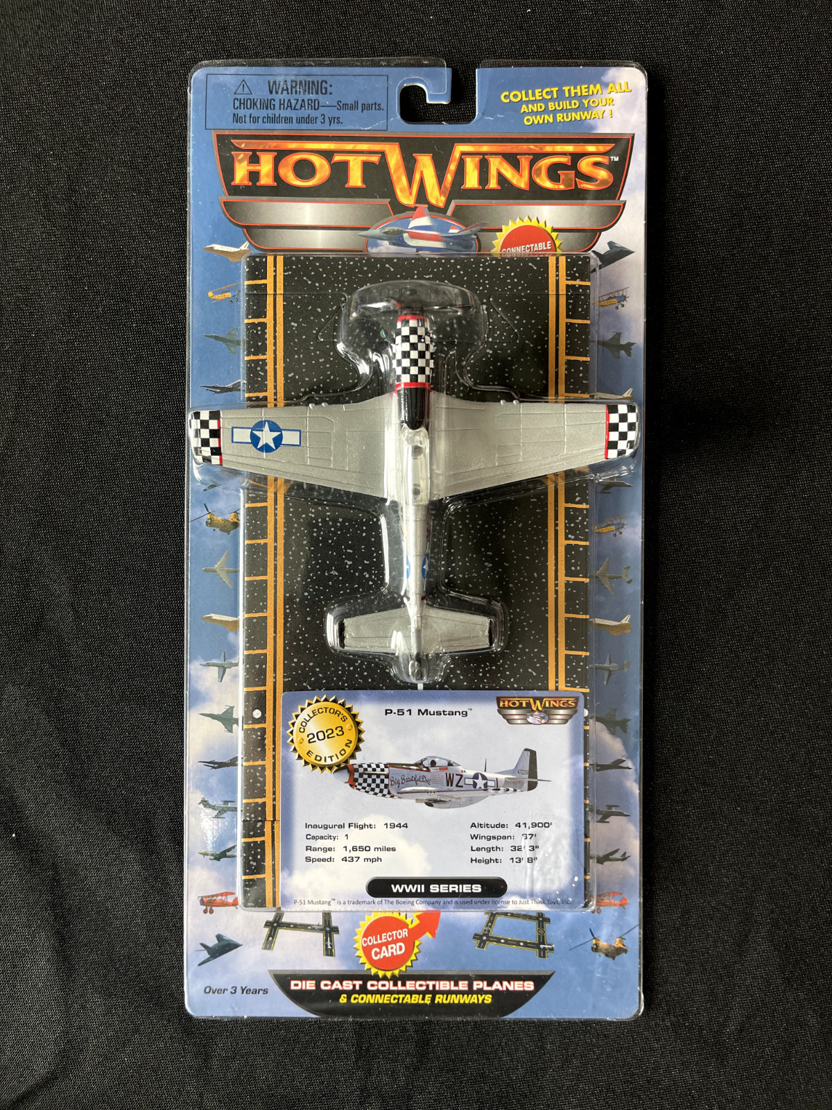 Vintage New 2002 Edition Hot Wings Diecast WWII Series P-51 Mustang 17101 NIP