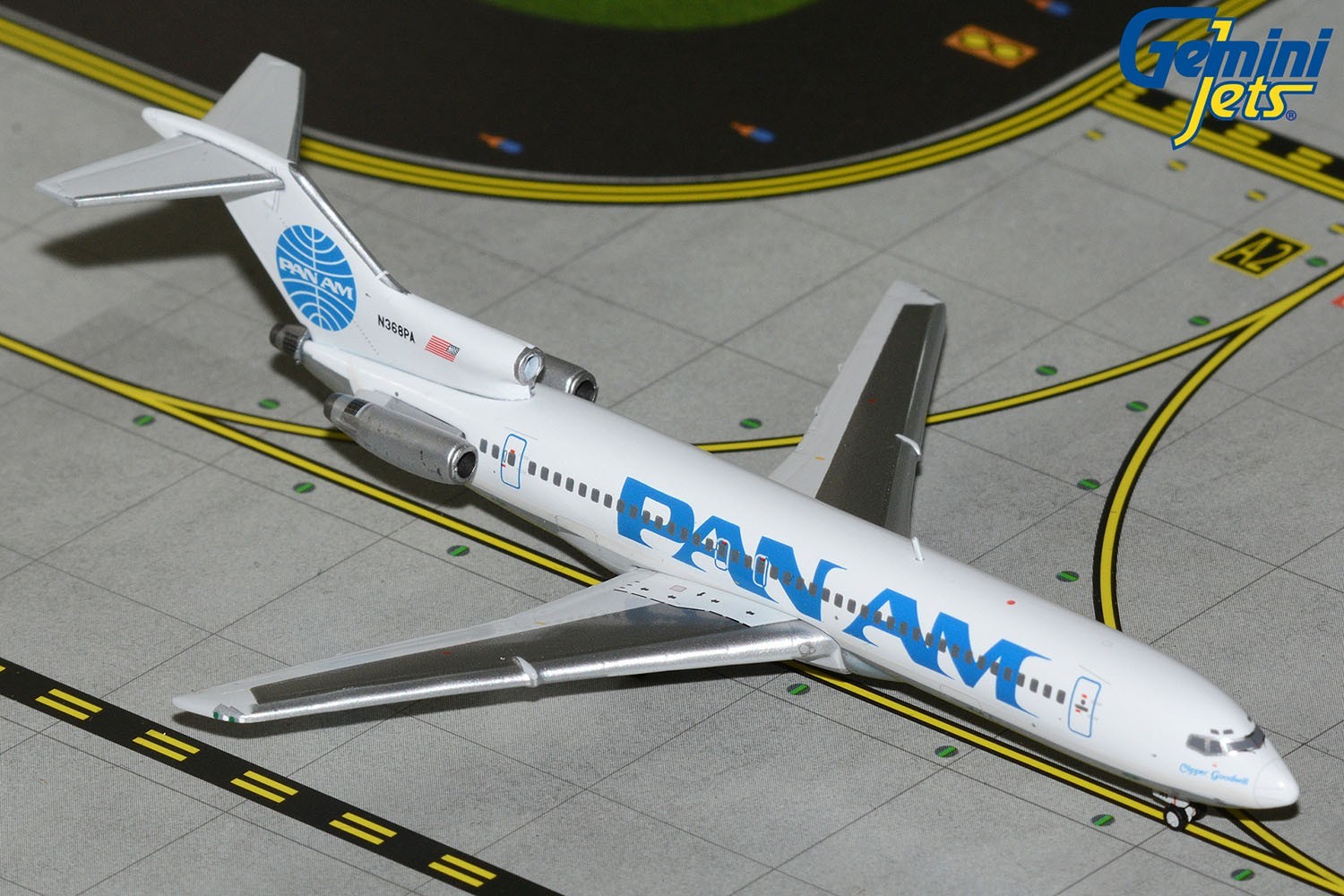 Pan Am Boeing 727-200 N368PA Goodwill GeminiJets GJPAA2344 Scale 1:400 IN STOCK