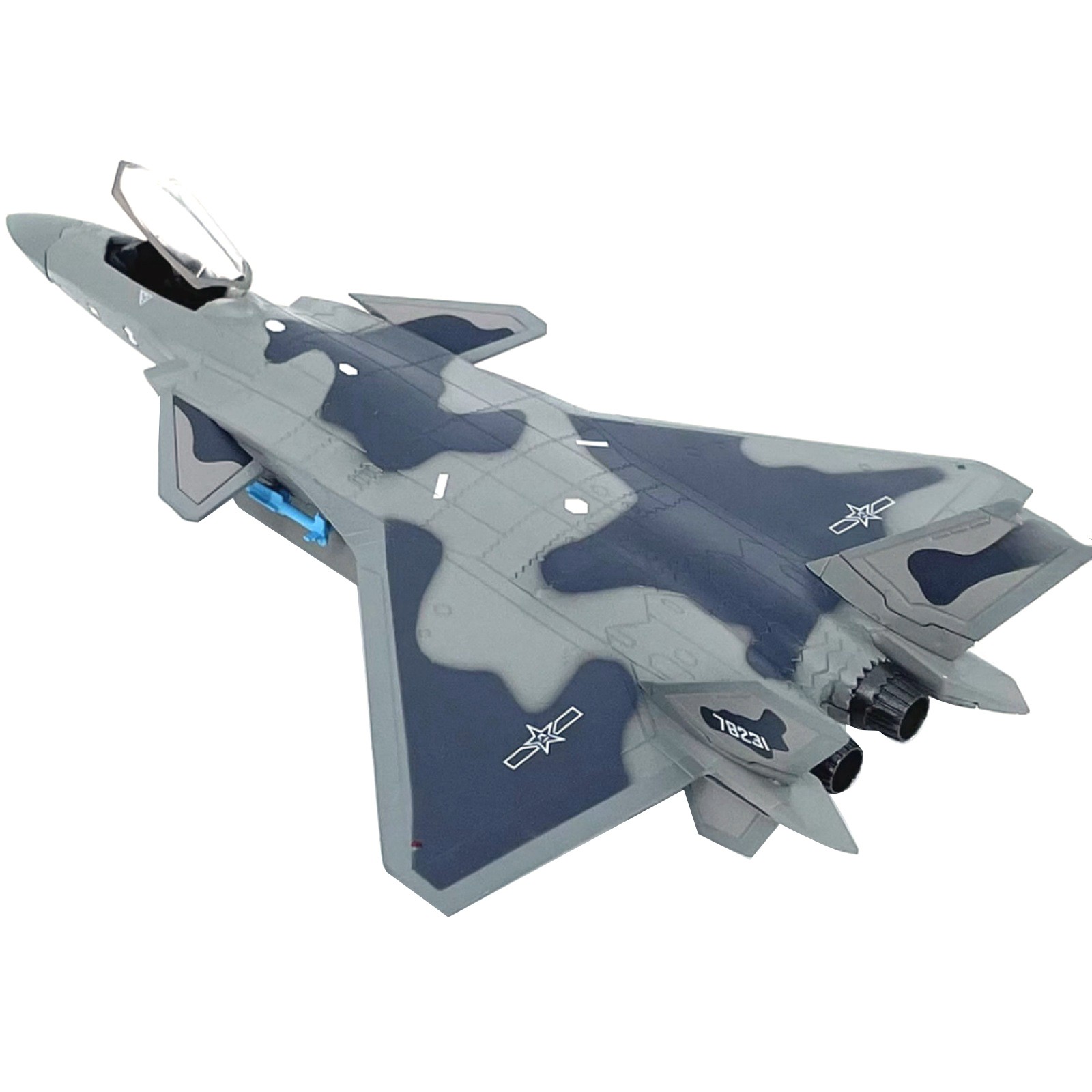 20.3cm Diecast Alloy 1/100 Chinese Air Force Chengdu J-20 Fighter Model